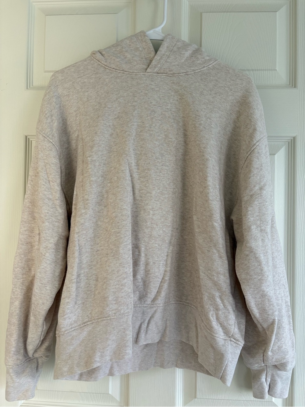 Neutral Oversized Beige Pullover Hoodie